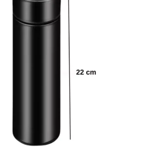 Garrafa Térmica Em Aço Inox Com Termômetro Led Digital 500ml Cor Preto