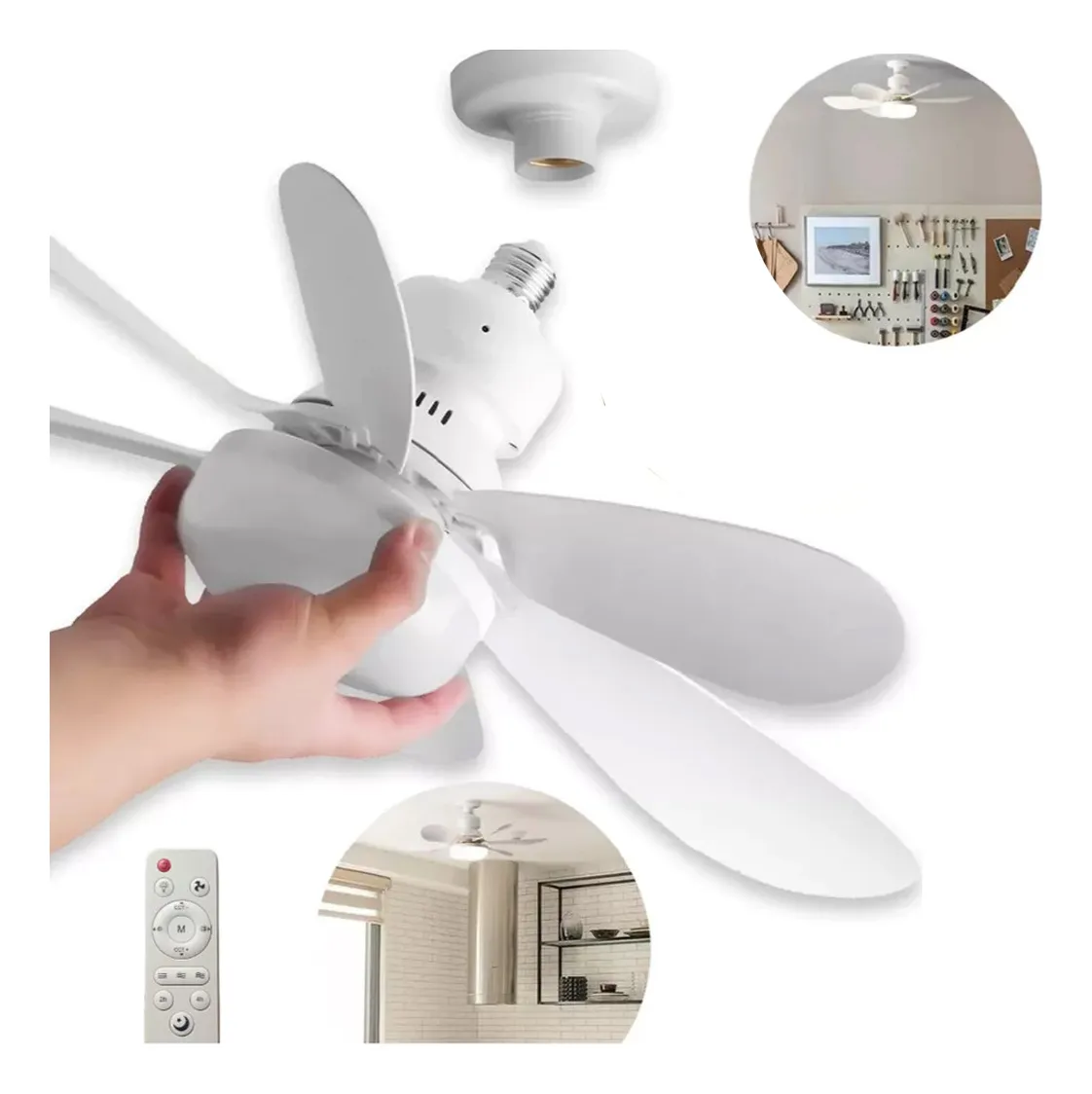 Lâmpada Ventilador de Teto E27