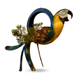 Arara Brasil Bicho de pneu reciclado Arte em pneu Grande
